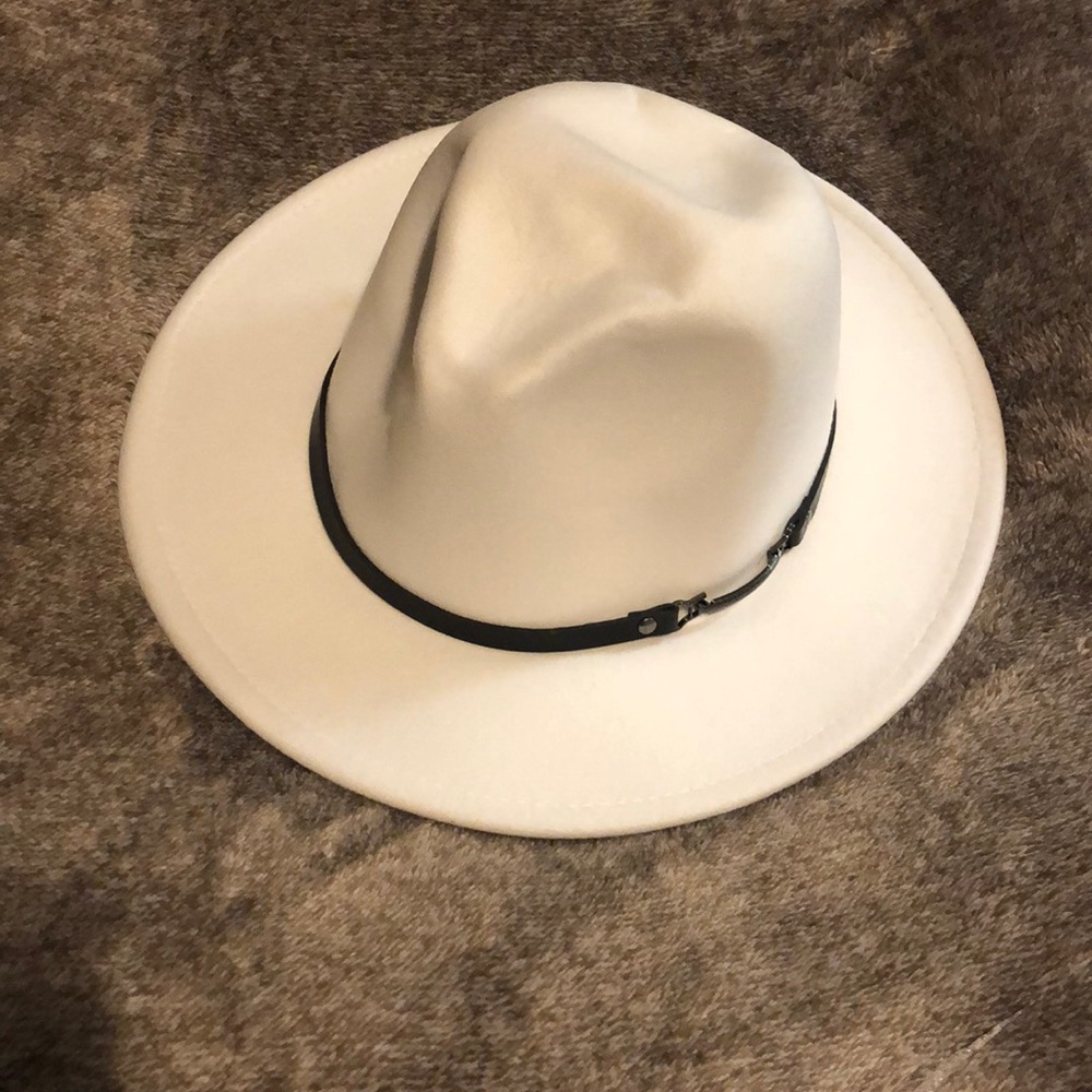 White fedora hat